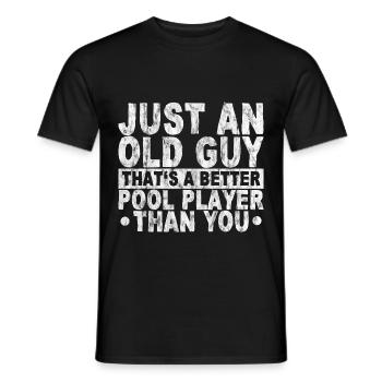 Un vieil homme qui est un meilleur joueur de billard que toi 3 - T-shirt homme - noir - Devant - AI Model Male 178 light (178cm)