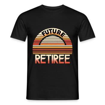 Future Retiree 7 - Men's T-Shirt - black - Front - AI Model Male 178 light (178cm)
