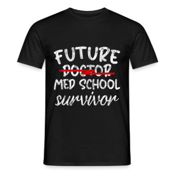Future Med School Survivor 3 - Men's T-Shirt - black - Front - AI Model Male 178 light (178cm)