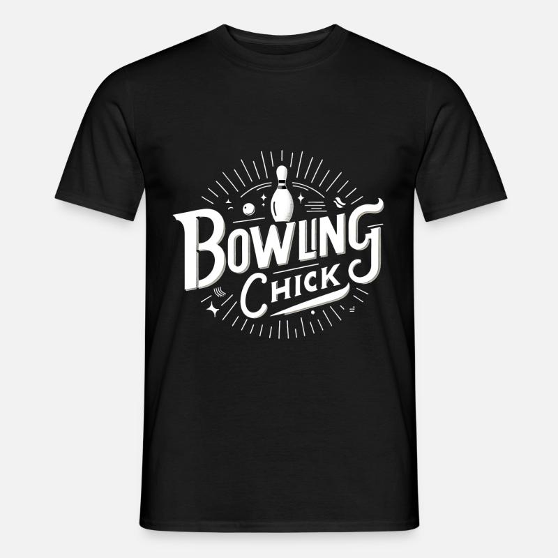 Bowling Chick 19 - Männer T-Shirt - Schwarz