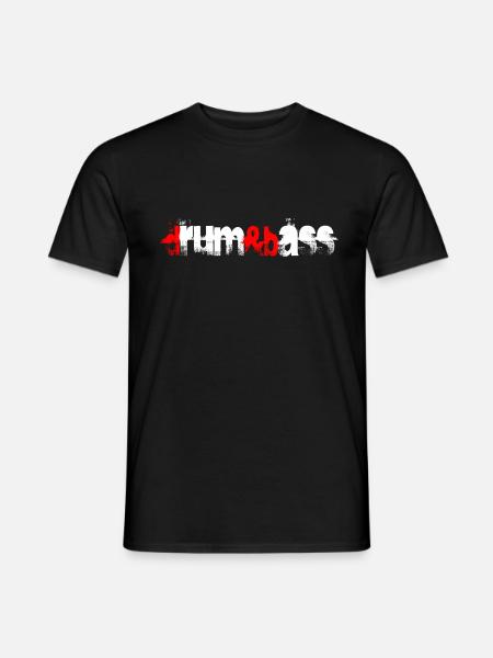 dnb (redwhiteonblack) - Männer T-Shirt - Schwarz