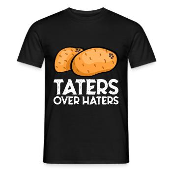 Taters Over Haters 7 - Männer T-Shirt - Schwarz - Vorne - AI Model Male 178 light (178cm)