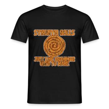 Synonym Rolls Just Like Grammar Used To Make 3 - Men's T-Shirt - black - Front - AI Model Male 178 light (178cm)