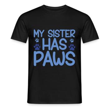 My Sister Has Paws 2 - Men's T-Shirt - black - Front - AI Model Male 178 light (178cm)