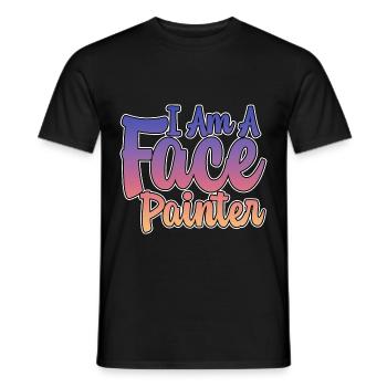 I Am A Face Painter 2 - Men's T-Shirt - black - Front - AI Model Male 178 light (178cm)