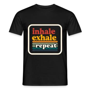 Inspirez Expirez Répétez 9 - T-shirt homme - noir - Devant - AI Model Male 178 light (178cm)