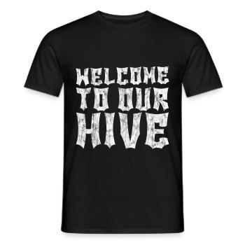 Welcome To Our Hive 3 - Männer T-Shirt - Schwarz - Vorne - AI Model Male 178 light (178cm)