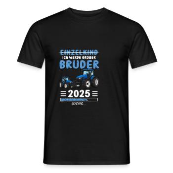 Ich Werde Großer Bruder 2025 Traktor - Männer T-Shirt - Schwarz - Vorne - AI Model Male 178 light (178cm)