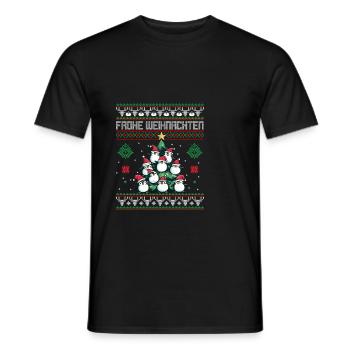 Pinguin Weihnachtsbaum Weihnachten Pinguin - Männer T-Shirt - Schwarz - Vorne - AI Model Male 178 light (178cm)