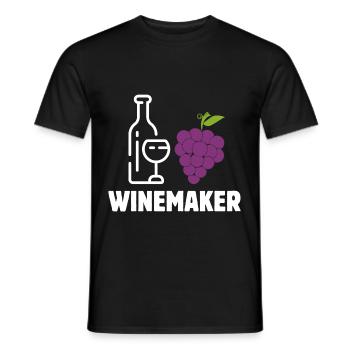 Winemaker Alcoholic Winery Profession Pacemaker Winer - Men's T-Shirt - black - Front - AI Model Male 178 light (178cm)