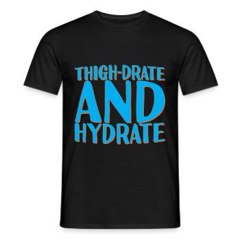 Cuisse-Drate Et Hydrater 2 - T-shirt homme - noir - Devant - AI Model Male 178 light (178cm)