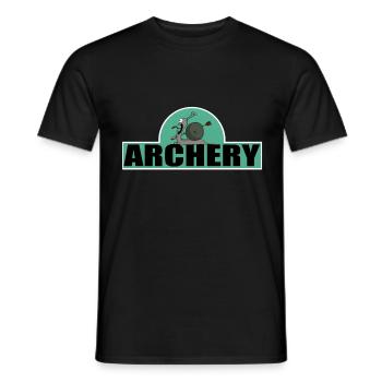 Tir à l’arc Archer Cartoon Funny Pictures - T-shirt homme - noir - Devant - AI Model Male 178 light (178cm)