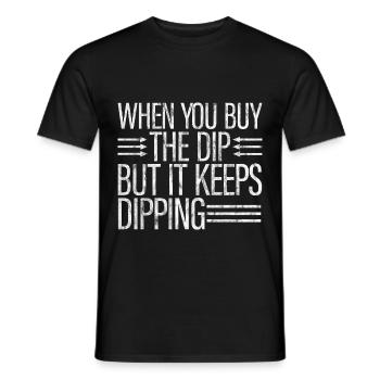 Lorsque vous achetez la trempette mais qu’elle continue à plonger 3 - T-shirt homme - noir - Devant - AI Model Male 178 light (178cm)
