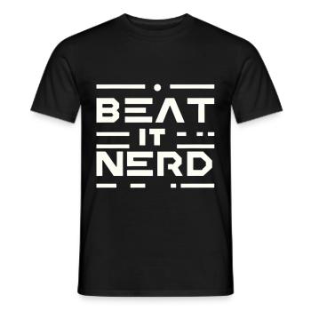 Battez-le Nerd 16 - T-shirt homme - noir - Devant - AI Model Male 178 light (178cm)