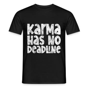 Le karma n’a pas de date limite 3 - T-shirt homme - noir - Devant - AI Model Male 178 light (178cm)
