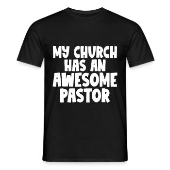 Mon église a un pasteur génial - T-shirt homme - noir - Devant - AI Model Male 178 light (178cm)