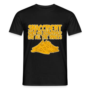 Snaccident, quand vous mangez toutes les collations 2 - T-shirt homme - noir - Devant - AI Model Male 178 light (178cm)