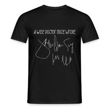 A Wise Doctor Once Wrote 3 - Men's T-Shirt - black - Front - AI Model Male 178 light (178cm)