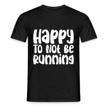 Heureux de ne pas courir - T-shirt homme - noir - Devant - AI Model Male 178 light (178cm)