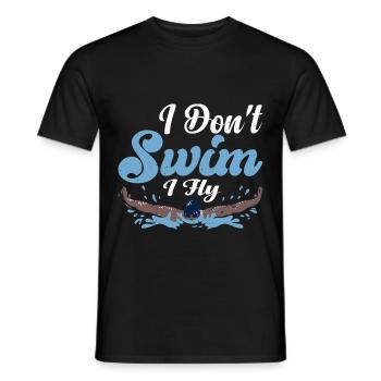 Je ne nage pas je vole 3 - T-shirt homme - noir - Devant - AI Model Male 178 light (178cm)