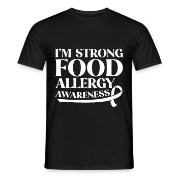 Je suis fort, Sensibilisation aux allergies alimentaires 2 - T-shirt homme - noir - Devant - AI Model Male 178 light (178cm)
