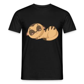 Pretty meerkat - Men's T-Shirt - black - Front - AI Model Male 178 light (178cm)
