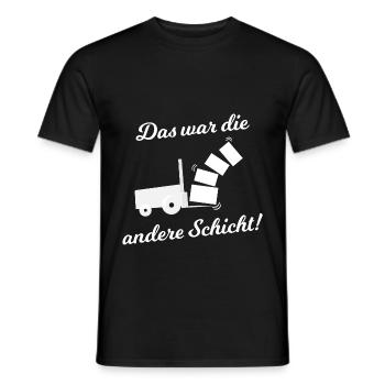 The Logistics Layer - Men's T-Shirt - black - Front - AI Model Male 178 light (178cm)