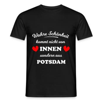 Beautiful Potsdam - Men's T-Shirt - black - Front - AI Model Male 178 light (178cm)