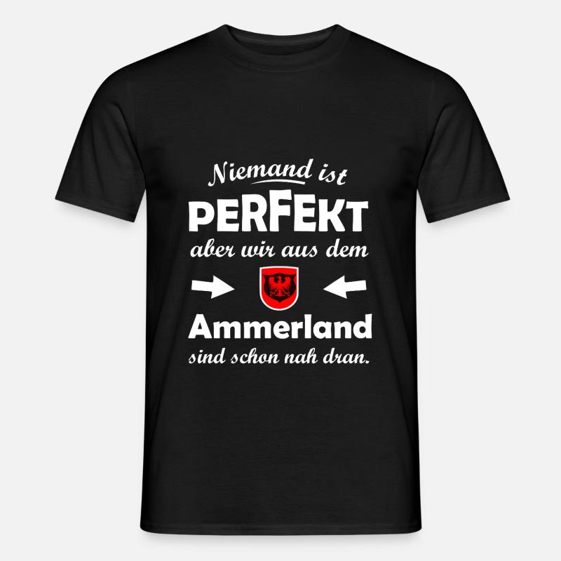 Perfekt im Ammerland - Männer T-Shirt - Schwarz