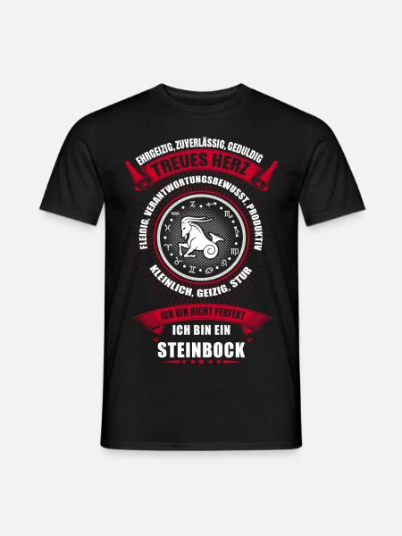 Steinbock Sternzeichen Horoskop - Männer T-Shirt - Schwarz