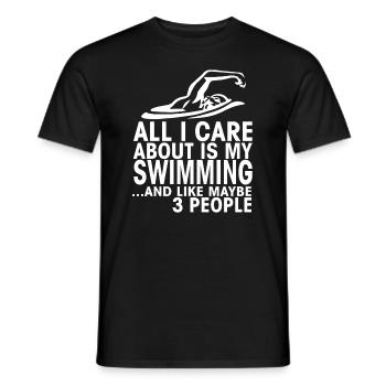 Lustiger Schwimmen Lehrer Swim Water Sports Gift - Männer T-Shirt - Schwarz - Vorne - AI Model Male 178 light (178cm)