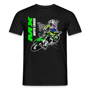 Moto Cross - Motocross - Supercross - Men's T-Shirt - black - Front - AI Model Male 178 light (178cm)