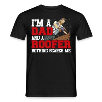 Drôle Couvreur Charpentier Profession Papa Papa - T-shirt homme - noir - Devant - AI Model Male 178 light (178cm)