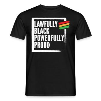 Black History Black Pride Attorney at Law - Men's T-Shirt - black - Front - AI Model Male 178 light (178cm)