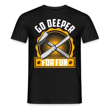 Chasse aux roches Chasseur de minéraux - T-shirt homme - noir - Devant - AI Model Male 178 light (178cm)