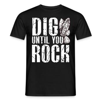 Chasse aux roches Chasseur de minéraux - T-shirt homme - noir - Devant - AI Model Male 178 light (178cm)