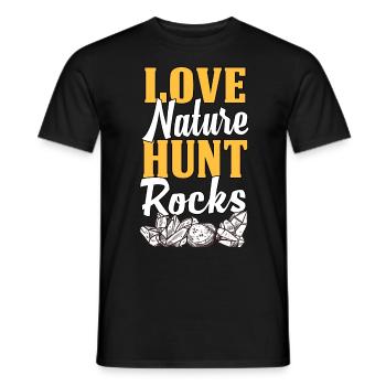Chasse aux roches Chasseur de minéraux - T-shirt homme - noir - Devant - AI Model Male 178 light (178cm)