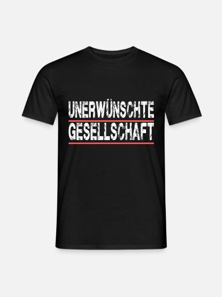 Unerwünschte Gesellschaft - Männer T-Shirt - Schwarz