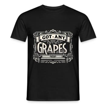Got Any Grapes 8 - Men's T-Shirt - black - Front - AI Model Male 178 light (178cm)