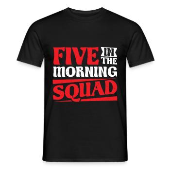 Five In The Morning Squad 8 - Männer T-Shirt - Schwarz - Vorne - AI Model Male 178 light (178cm)