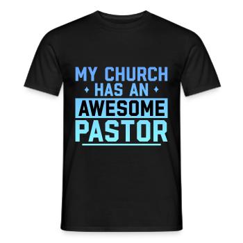 Mon église a un pasteur génial 4 - T-shirt homme - noir - Devant - AI Model Male 178 light (178cm)