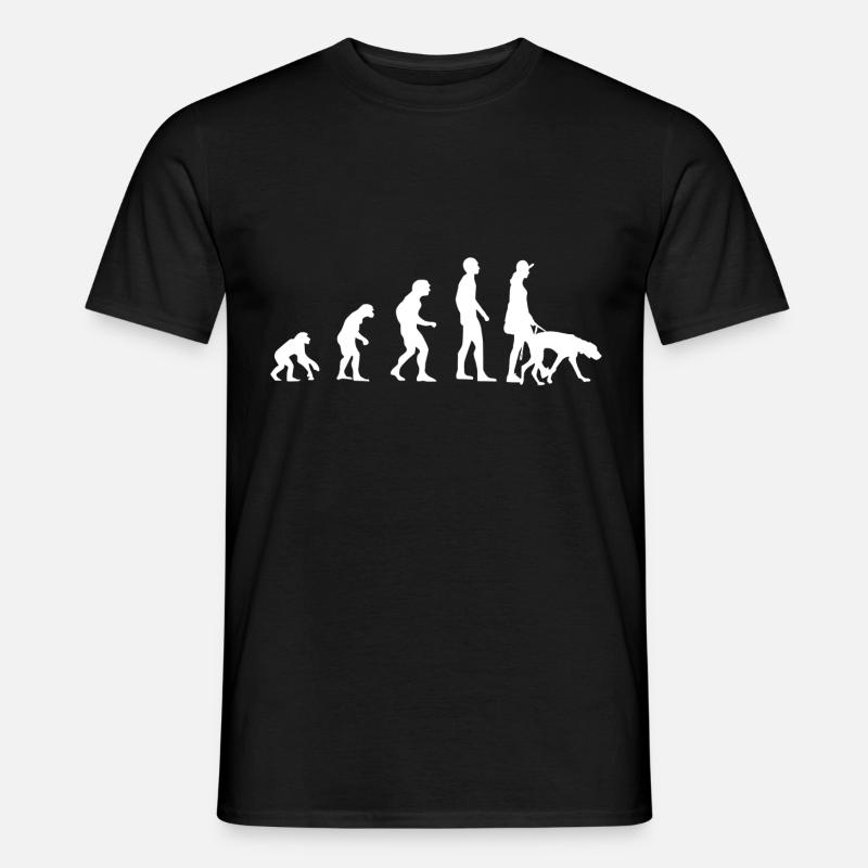Evolution Hundehalter und Hund - Männer T-Shirt - Schwarz