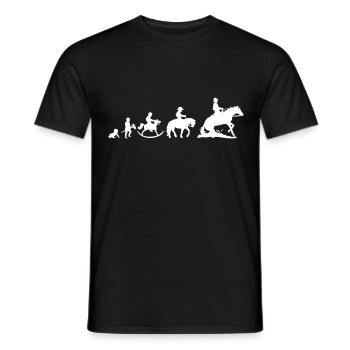 Evolution Boys Westernriding - Männer T-Shirt - Schwarz - Vorne - AI Model Male 178 light (178cm)