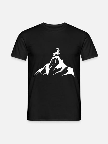 Ziege - Berg - (9) - Männer T-Shirt - Schwarz