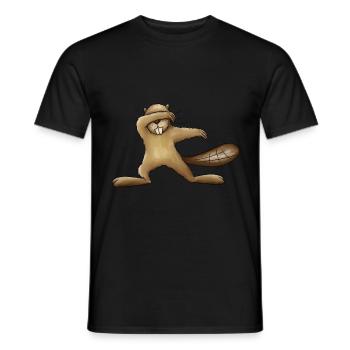dabbender Bieber dabbing Dab Tanz Geschenk - Männer T-Shirt - Schwarz - Vorne - AI Model Male 178 light (178cm)