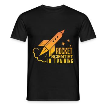 Le futur scientifique de la fusée à l’entraînement - T-shirt homme - noir - Devant - AI Model Male 178 light (178cm)