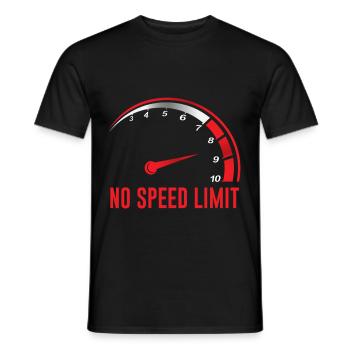 Auto Rennen Humor Kein Tempolimit Mechaniker Pferd - Männer T-Shirt - Schwarz - Vorne - AI Model Male 178 light (178cm)
