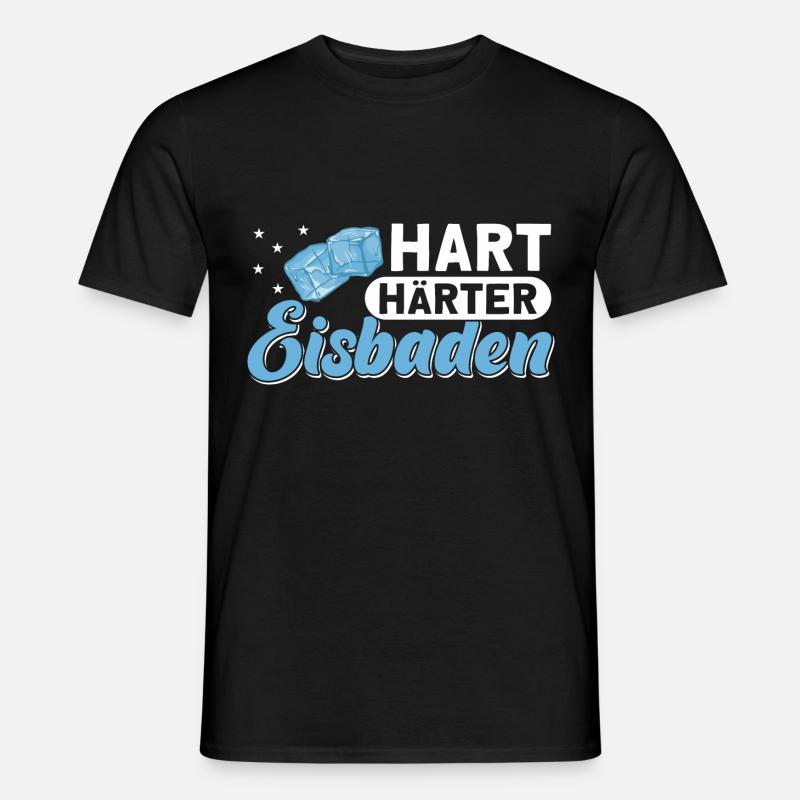 Eisbader Eisschwimmen Eisbaden - Männer T-Shirt - Schwarz