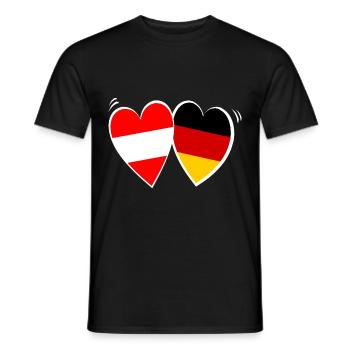 Austrian German Love - Men's T-Shirt - black - Front - AI Model Male 178 light (178cm)