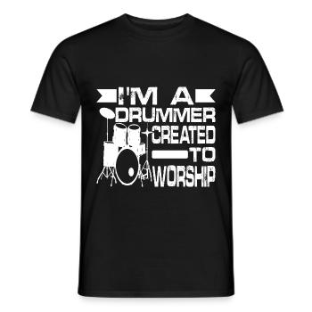 Je suis un batteur créé pour adorer 2 - T-shirt homme - noir - Devant - AI Model Male 178 light (178cm)
